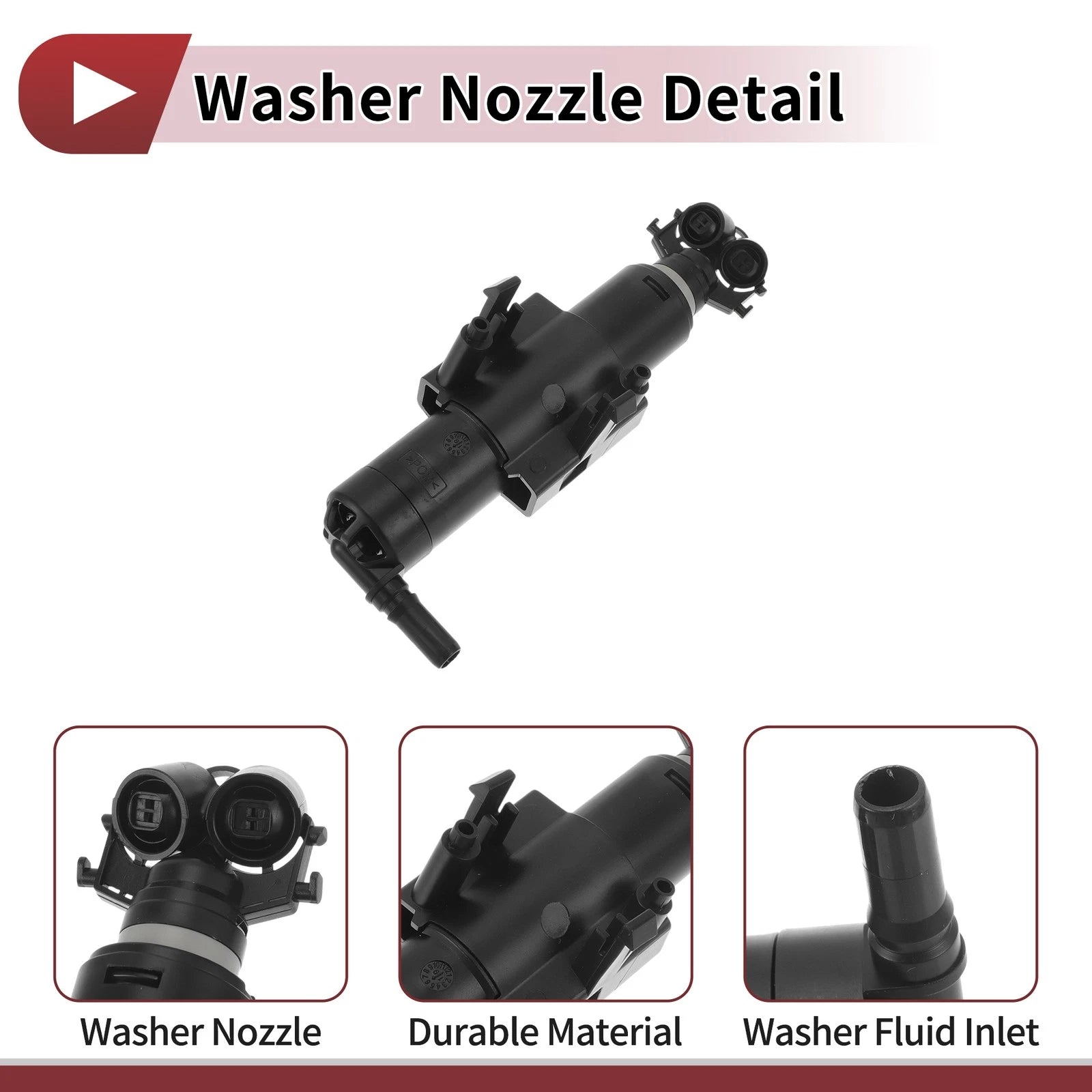 Front Passenger Side Headlight Washer Nozzle for Ford Kuga (2017–2019) No.GV4113L014A E