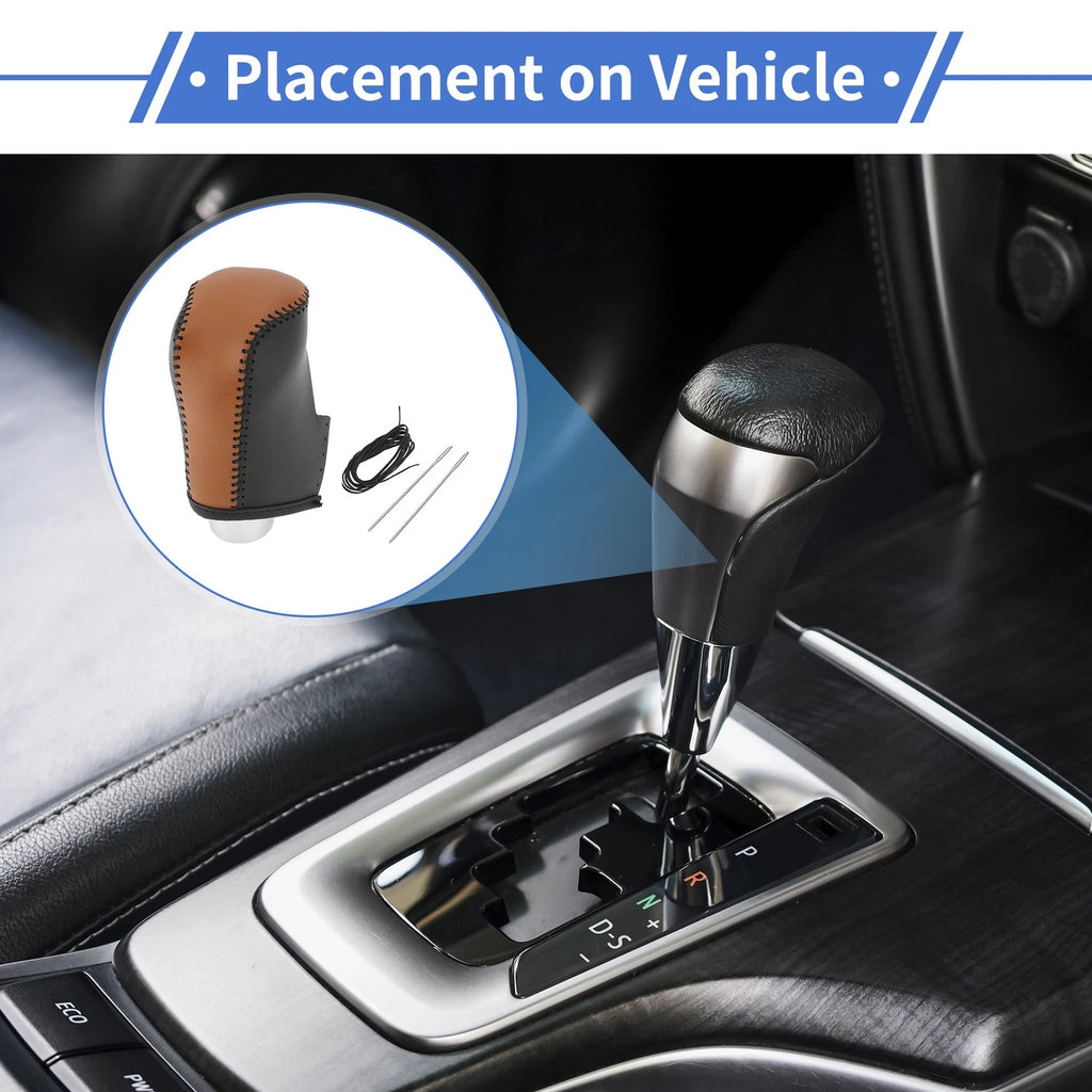 Gear Shift Knob Cover Replacement for Mazda 3 (2014–2018) Faux Leather