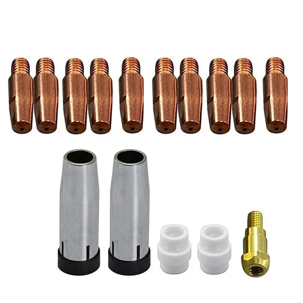14 Piece Welding Torch Tips Set M6 Internal Thread for Professional Use