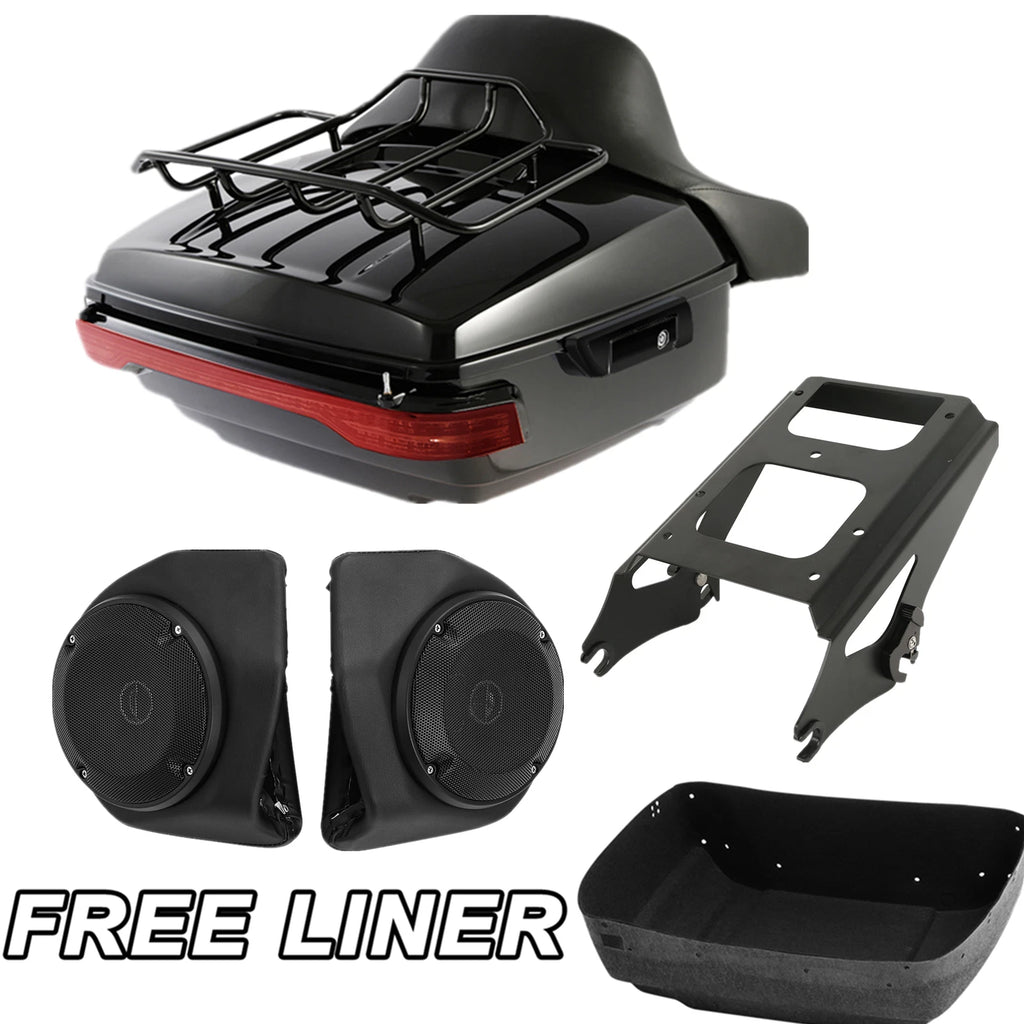 Backrest Rack Mount Speakers for Harley Touring Glide (2009–2013)