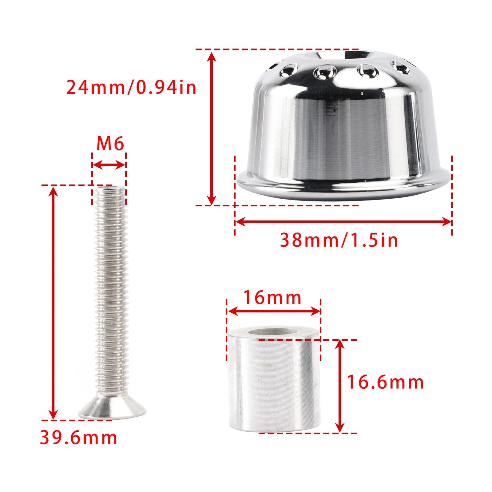 Silver Handlebar Ends for Honda XL750 NC750 Forza 750 CB1000R CB1300S (A9)