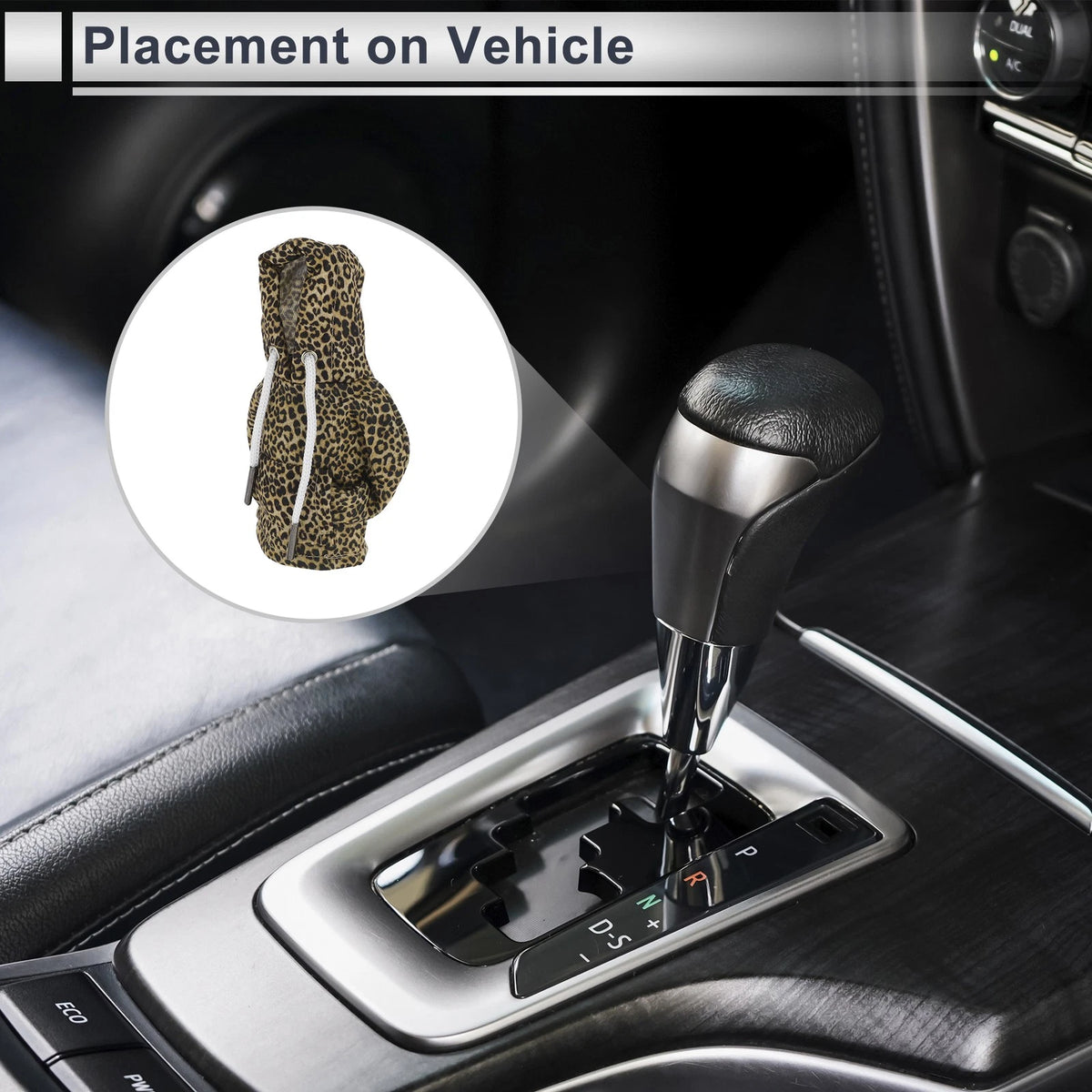 Gear Shift Knob Cover for Car SUV Truck (Leopard Print)