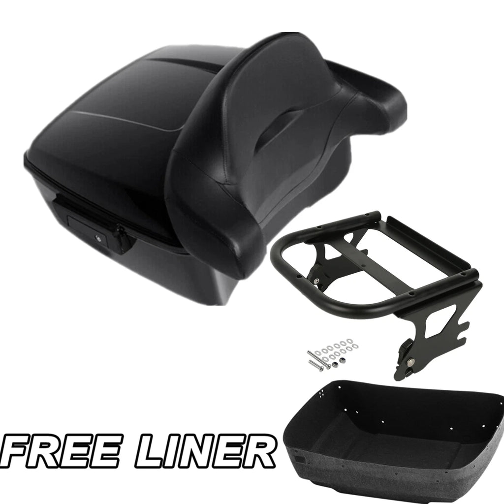 Trunk Backrest Pad Mount Rack for Harley Electra Glide (1997–2008)