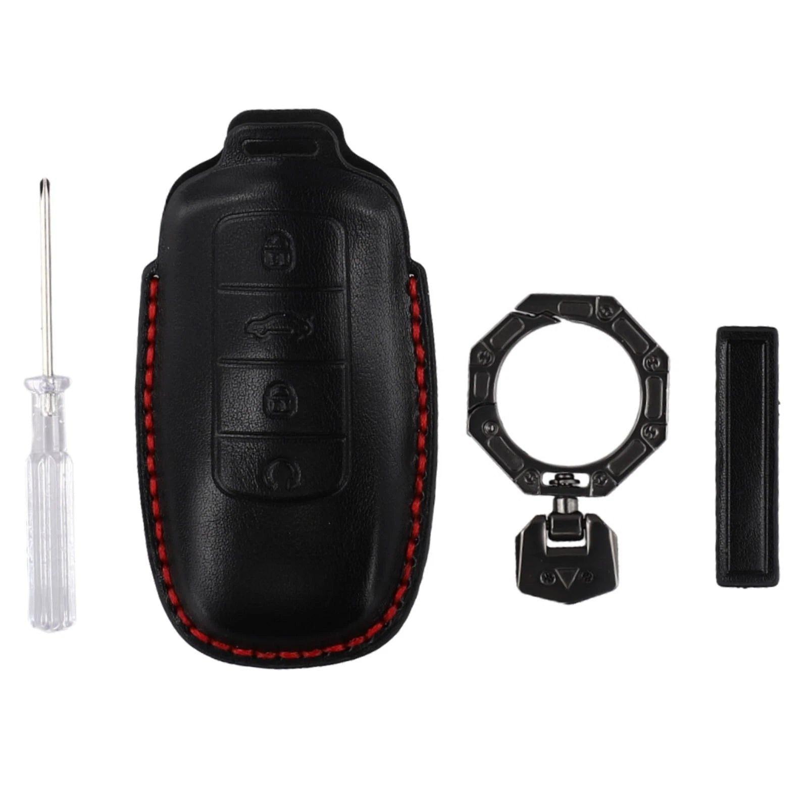 Black Leather Key Case for Chery Omoda 5 (2022–2023)