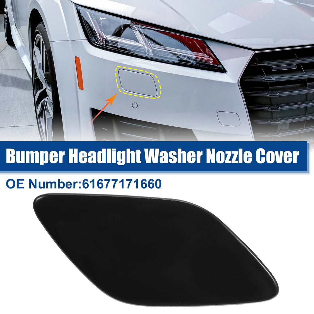 1pc Front Headlight Washer Cover Cap for BMW 335i Glossy Black (2011–2020)