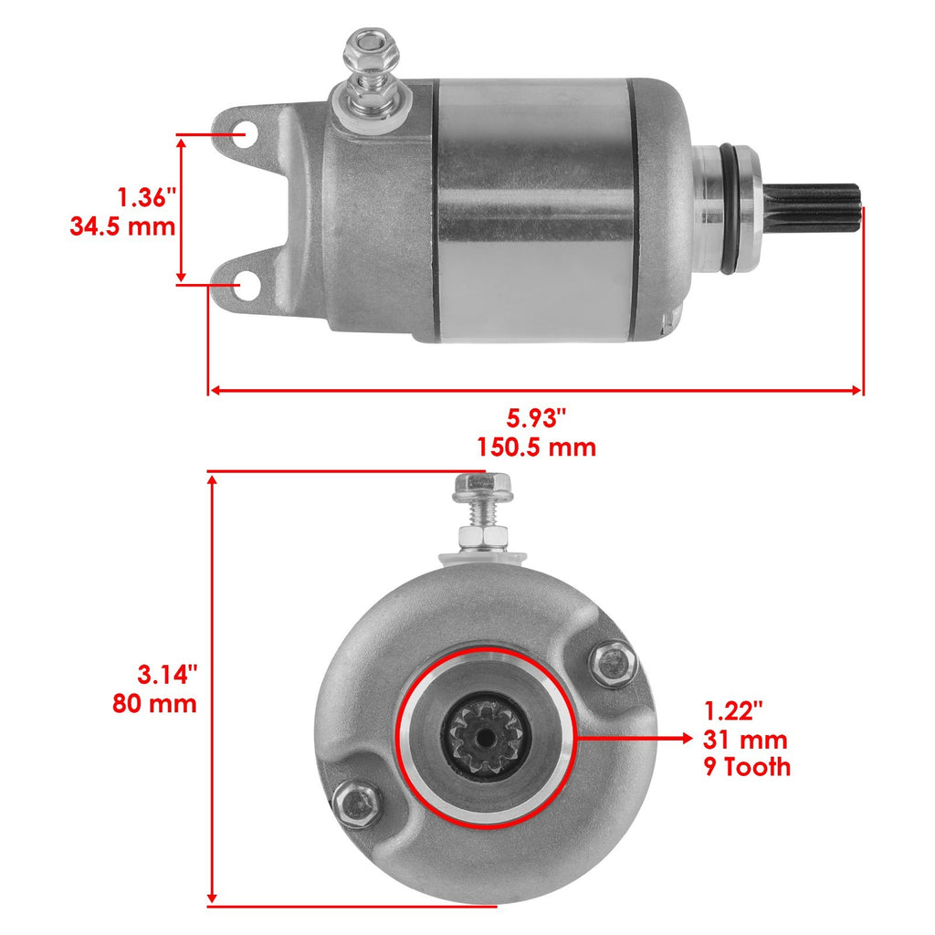 Caltric Starter Motor Replacement for KTM 250 XC-F XC-FW 2004–2021