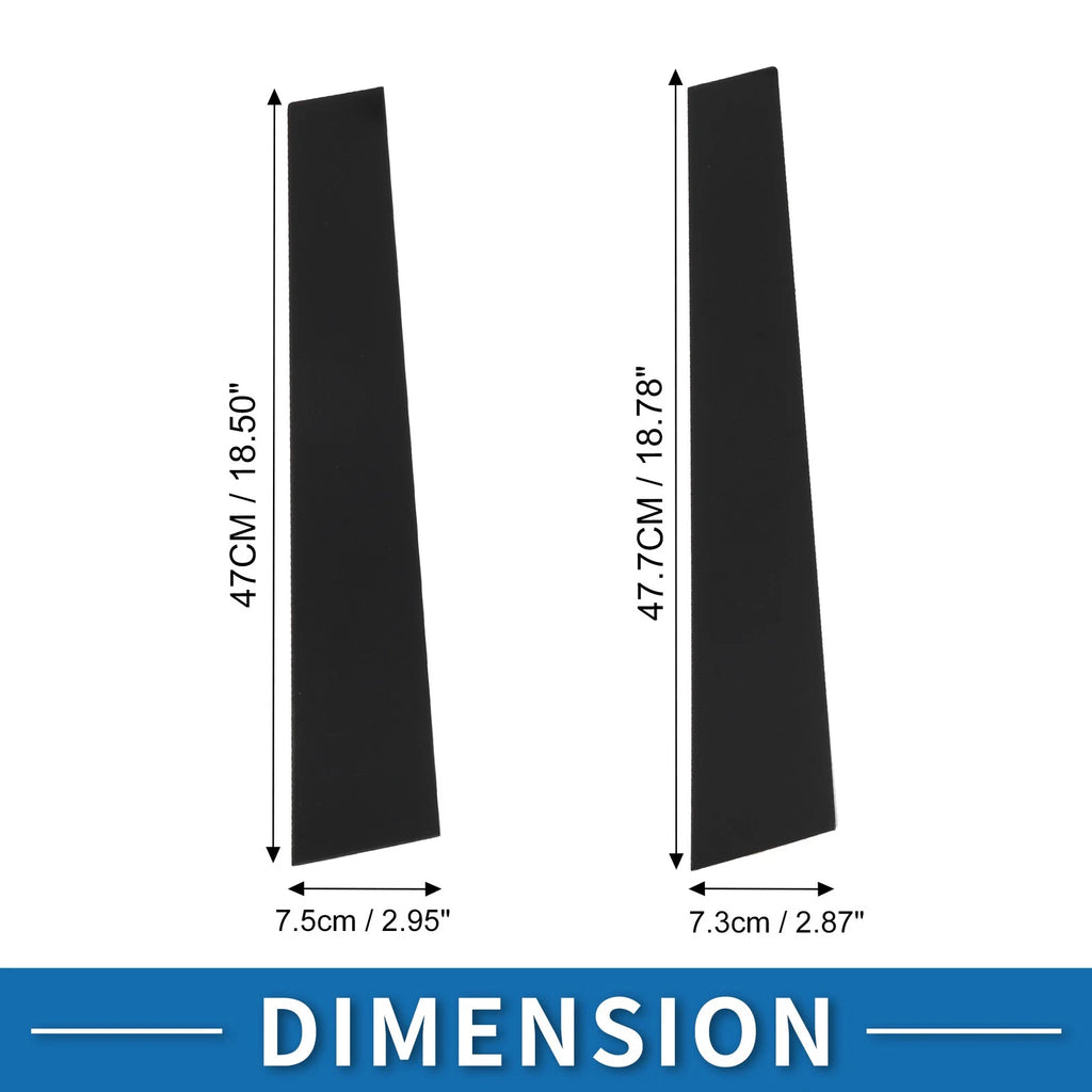 Door Pillar Window Trim Kit (4 Pcs) for Toyota Highlander (2008–2013) Black