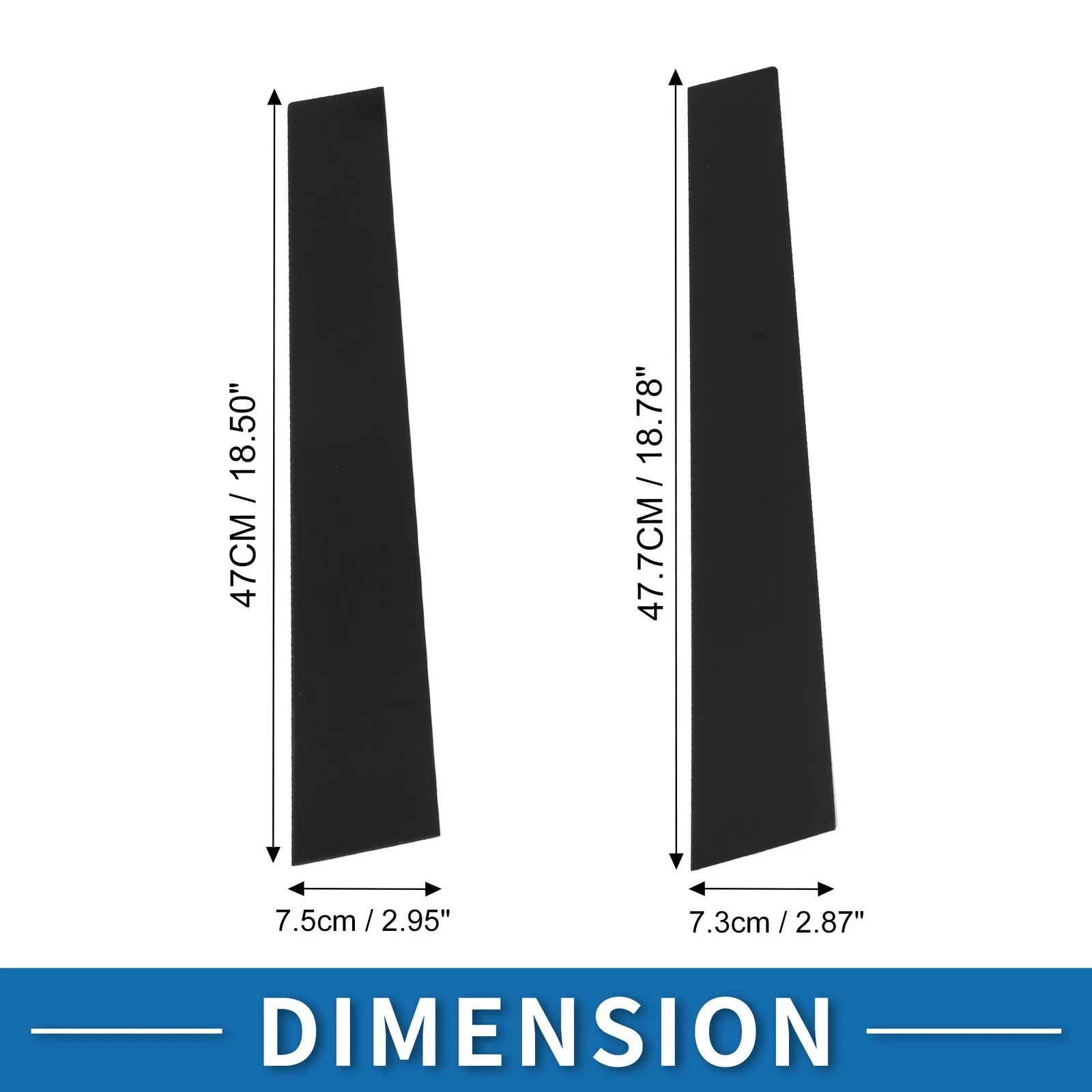 Door Pillar Window Trim Kit (4 Pcs) for Toyota Highlander (2008–2013) Black