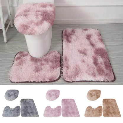 Set of 3 Bathroom Rugs with Anti Skid Base