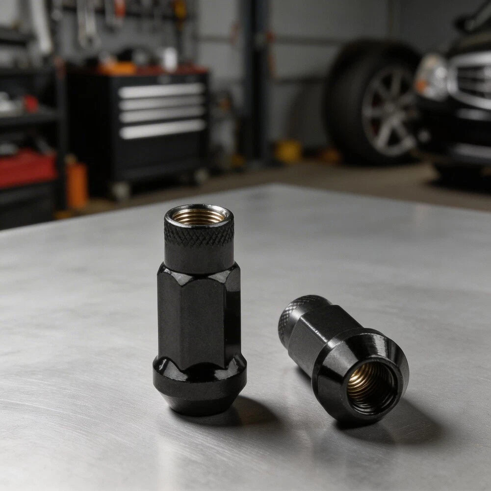 Set of 20 Extended Lug Nuts for Various Vehicles (Forged Steel)
