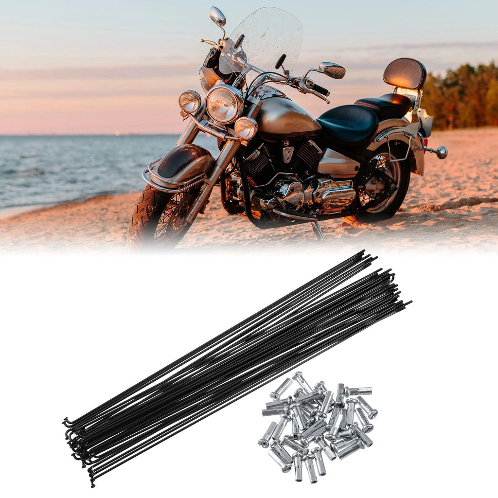 36 Pcs Bicycle Spokes 14G 290mm Replacement with Nipples for Most Bikes