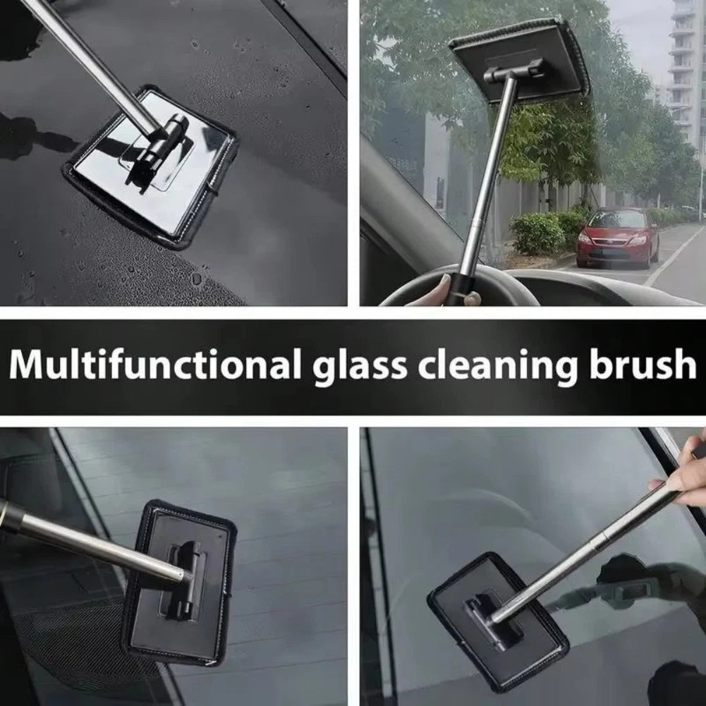 Microfiber Car Windshield Cleaner Brush Extendable Multi Layer Rubber Wiper
