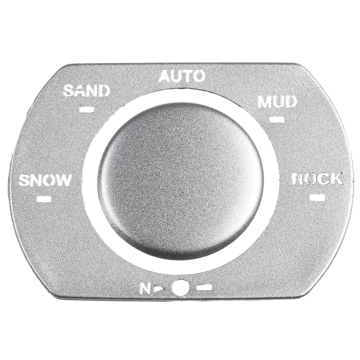 Silver Four Wheel Drive Control Button Decor Cover Fashionable and Enhancing