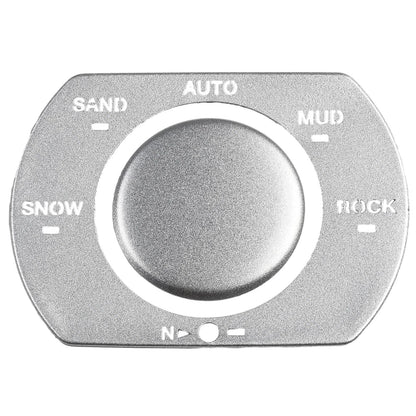 Silver Four Wheel Drive Control Button Decor Cover Fashionable and Enhancing