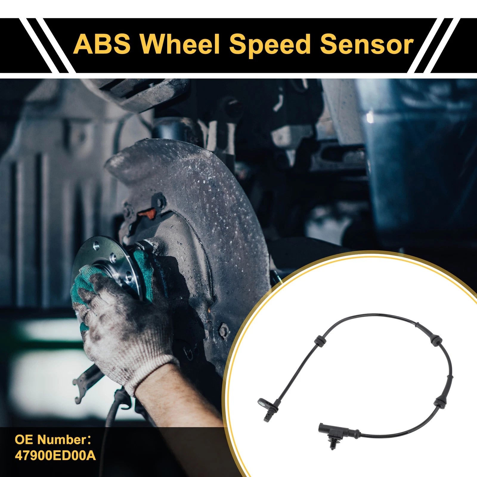 ABS Wheel Speed Sensor No. 47900ED00A for Nissan Cube (2007–2012) Rear Right