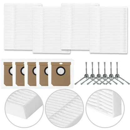 Side Brush Filter Dust Bag Kit for Clean L50 L60 (2018–2023)