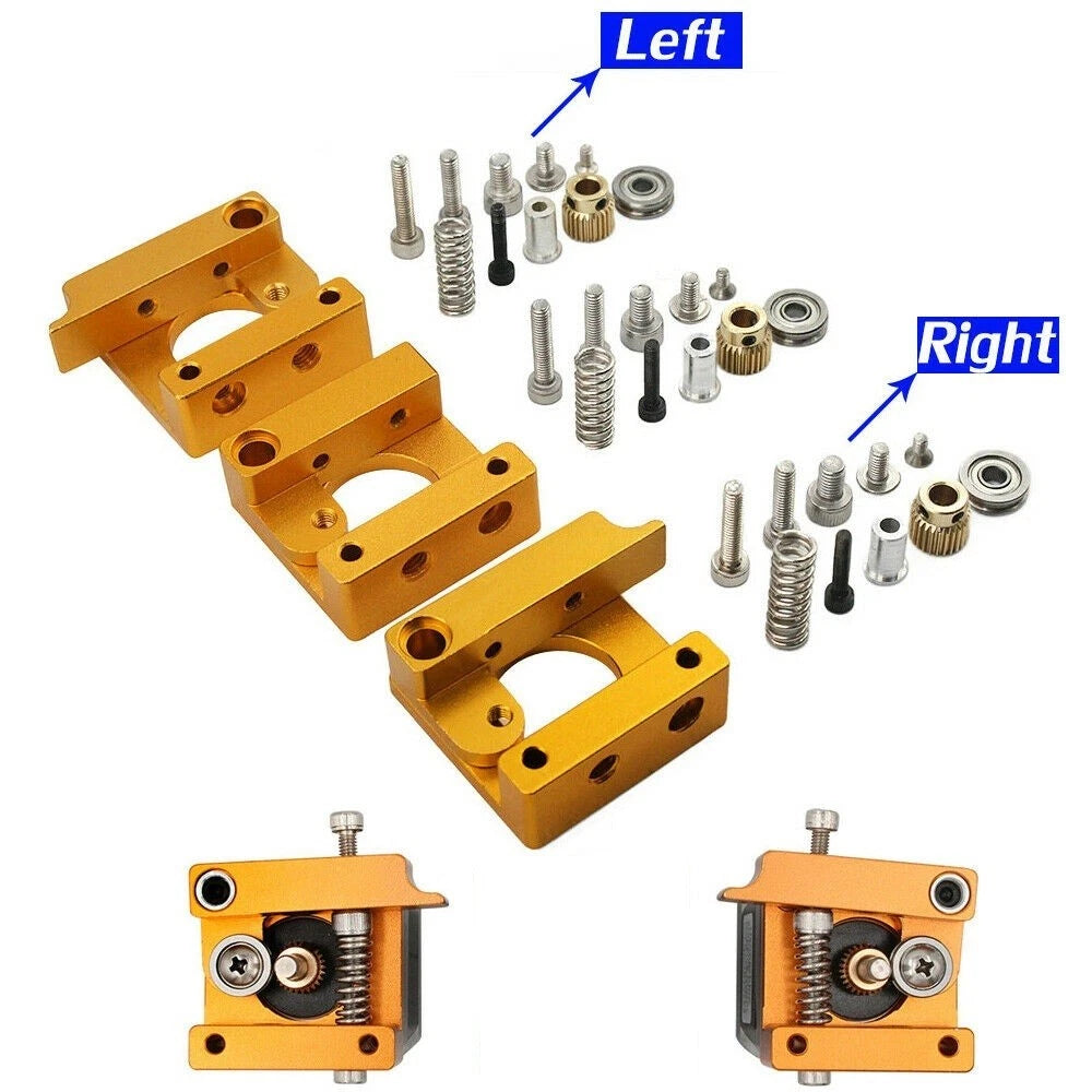 Extruder Aluminum Block Set for MK8 3D Printer (1.75mm Filament)