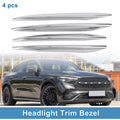4Pcs Headlight Trim Bezel Front Left Right Replacement for Mercedes-Benz GLC (2016–2022)