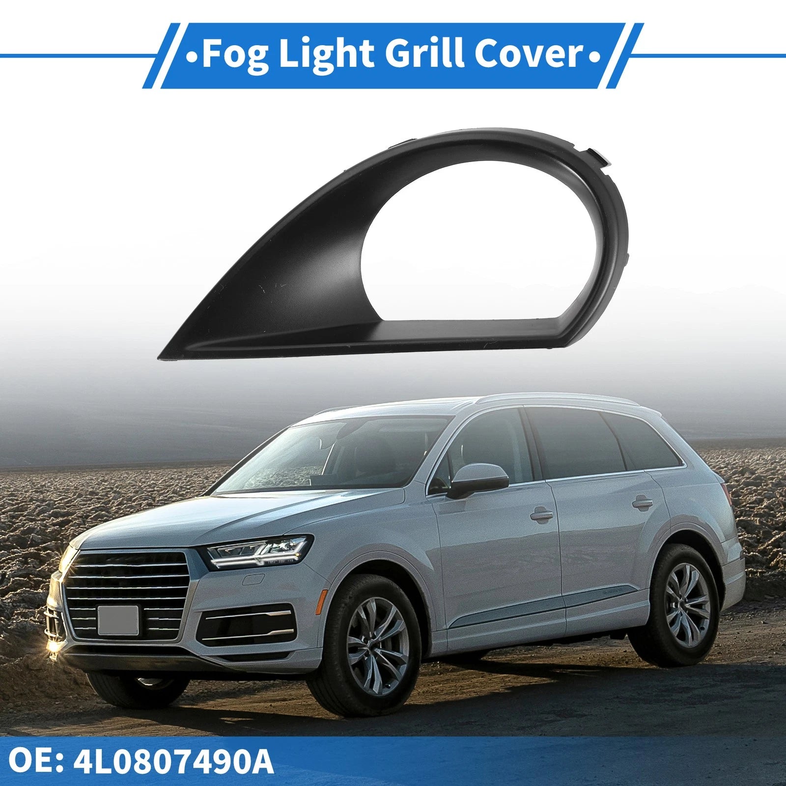 1pc Front Right Fog Light Grille Replacement for Audi Q7 (2010–2015)