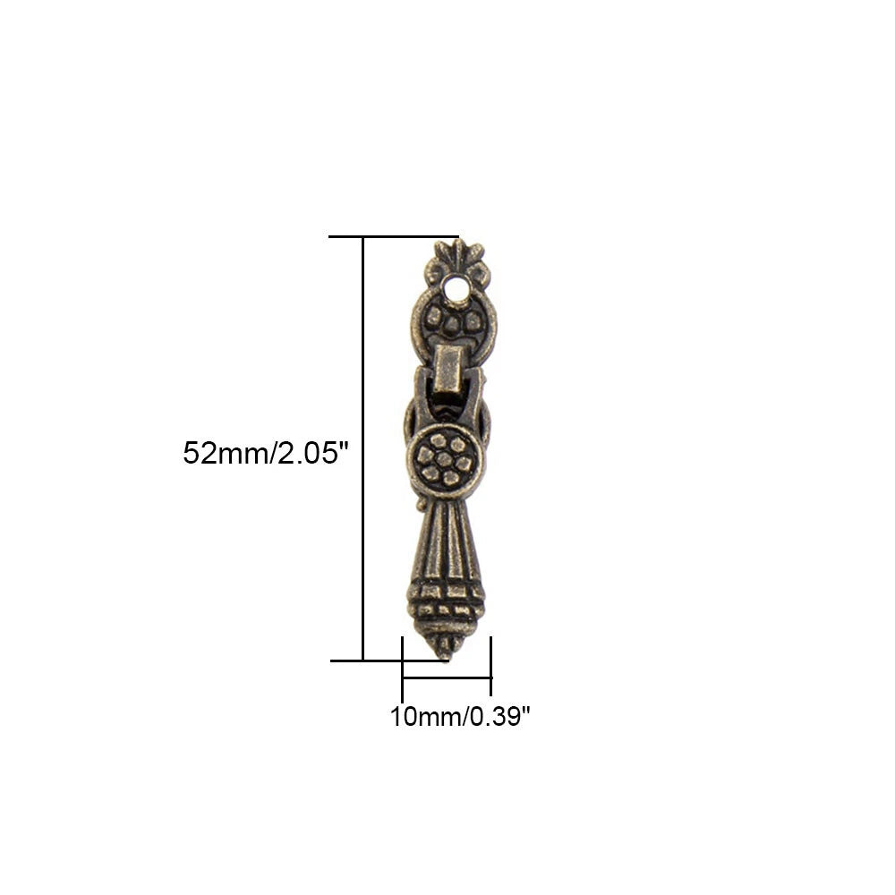 10pcs Antique Cupboard Cabinet Knob Pull Handle for Jewelry Box