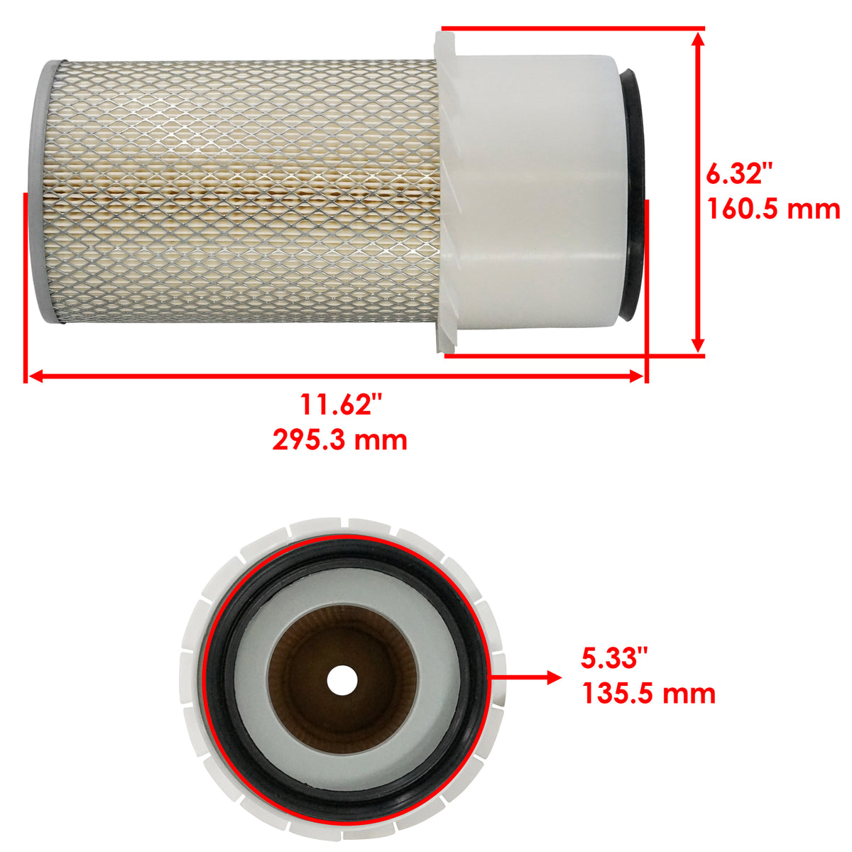 Air Filter Replacement for John Deere 244H 300B 301A 302 302A (1970–)