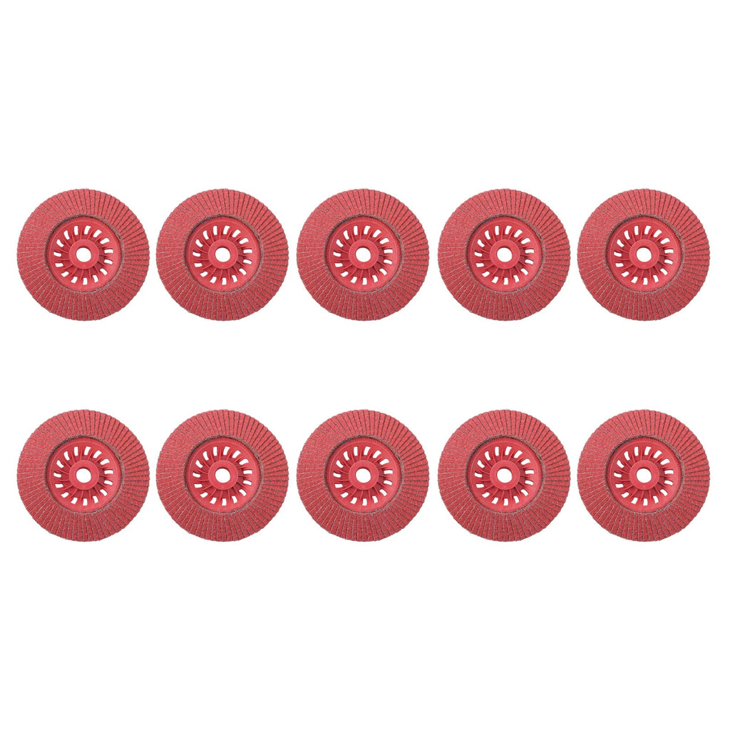 10 Pack 60 Grit 4-1/2" x 7/8" Ceramic Flap Discs Type 29