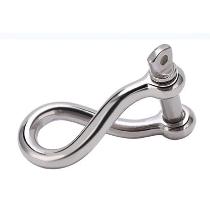 Heavy Duty Twisted Clevis Shackle 316 Stainless Steel for Boat Chain Attachment