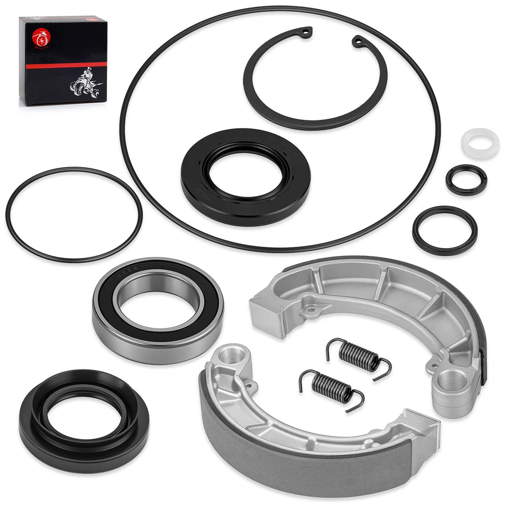Set of 2 Rear Brake Drum Shoes Bearing Seals for Honda Rancher 420 (2007–2013)