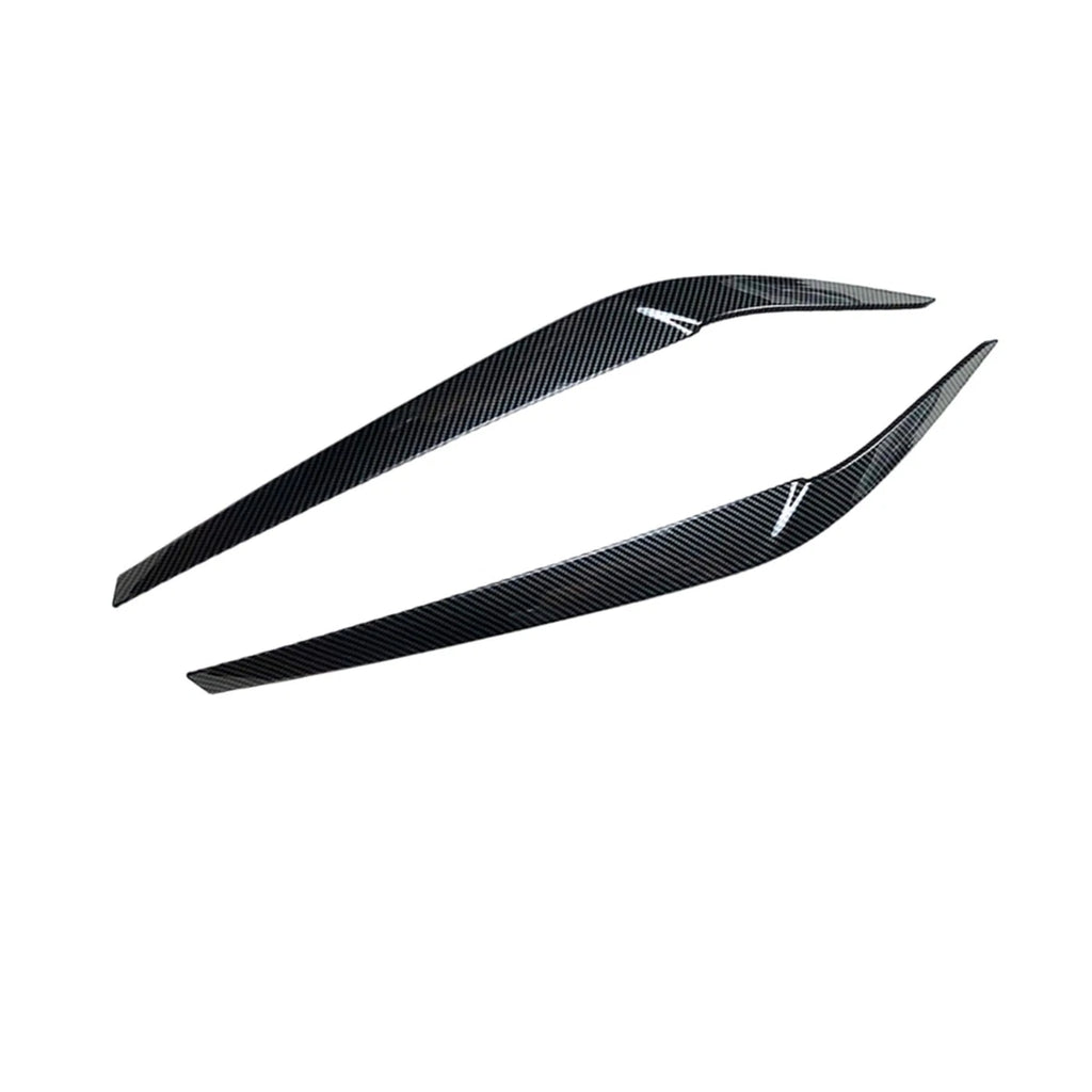 Carbon Look Headlight Eyelid Eyebrow Trims for BMW 5 Series G30 G31 (2017–2021)
