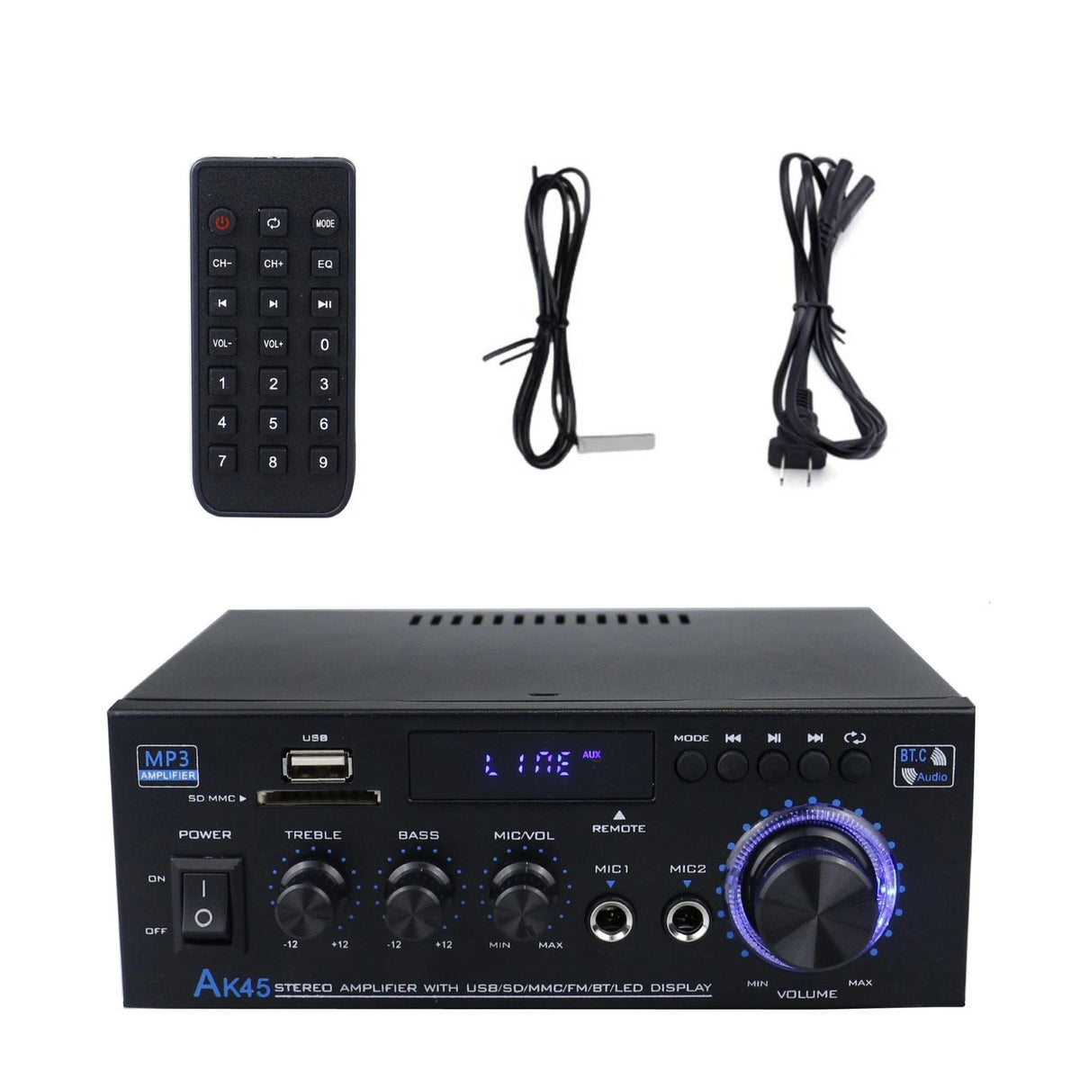 Wireless BT5.0 Audio Amplifier for Universal Application (USB, SD Card)