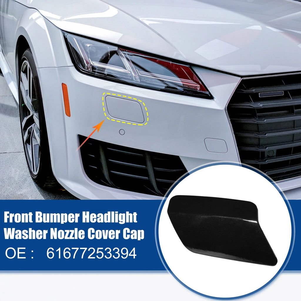 Front Right Headlight Washer Nozzle Cover Cap Black for BMW 328i (2011–2013)
