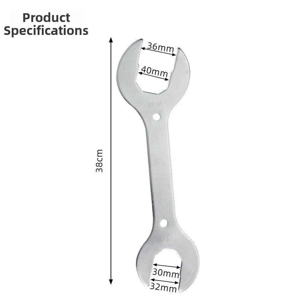 Cycle Fork Wrench Tool Set of 2 (36mm, 40mm, 30mm, 32mm) Steel Construction