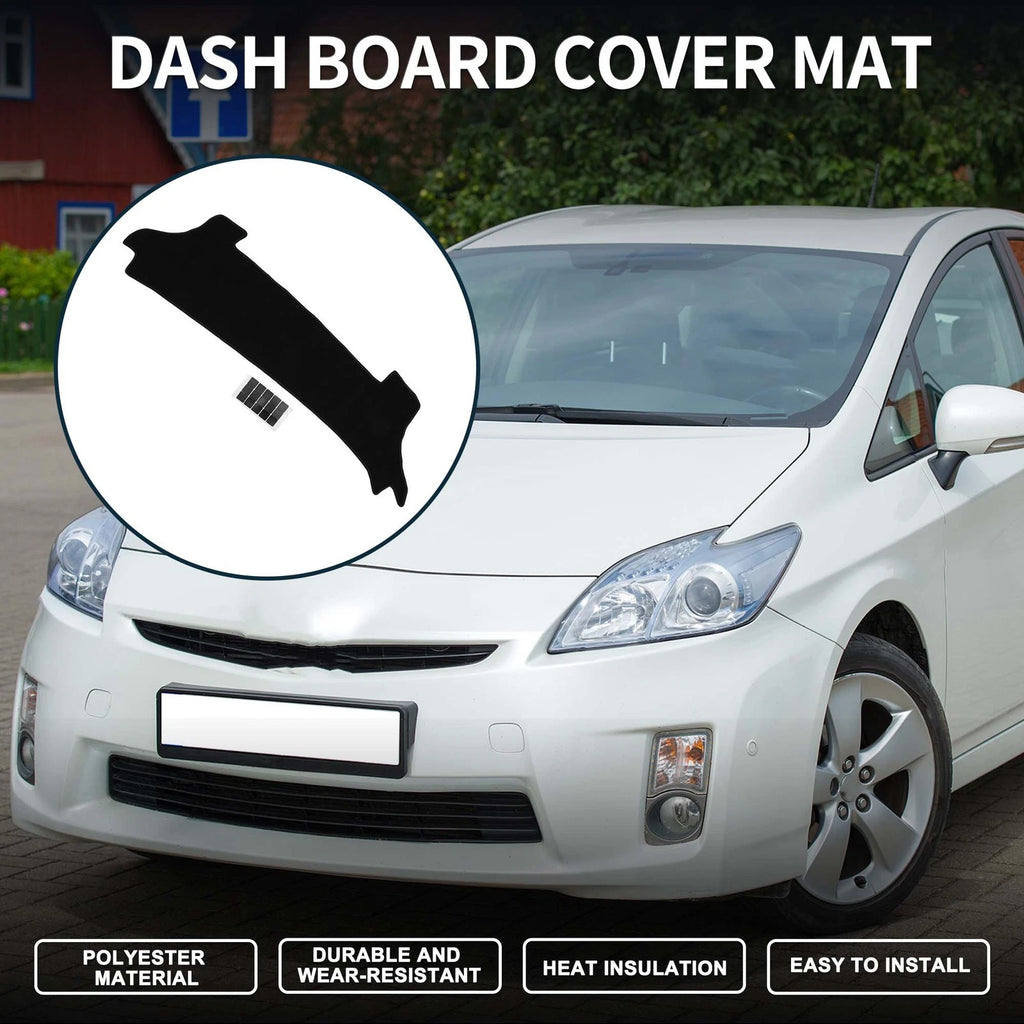 Dashboard Dash Cover Mat for Toyota Prius 2023–2024 with Sticker Black 1 Set
