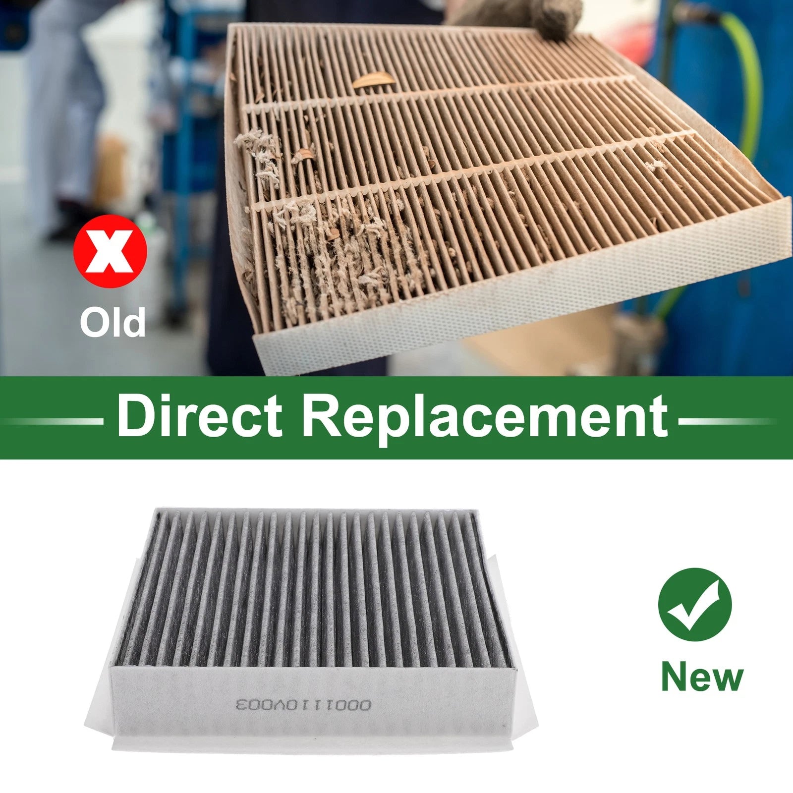 Cabin Air Filter No.0123200018 for Smart Convertible 450 (2000–2001)
