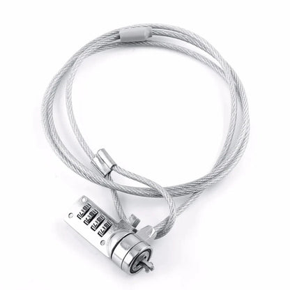 4 Digit Combination Lock with Steel Wire for Laptop Security Protection