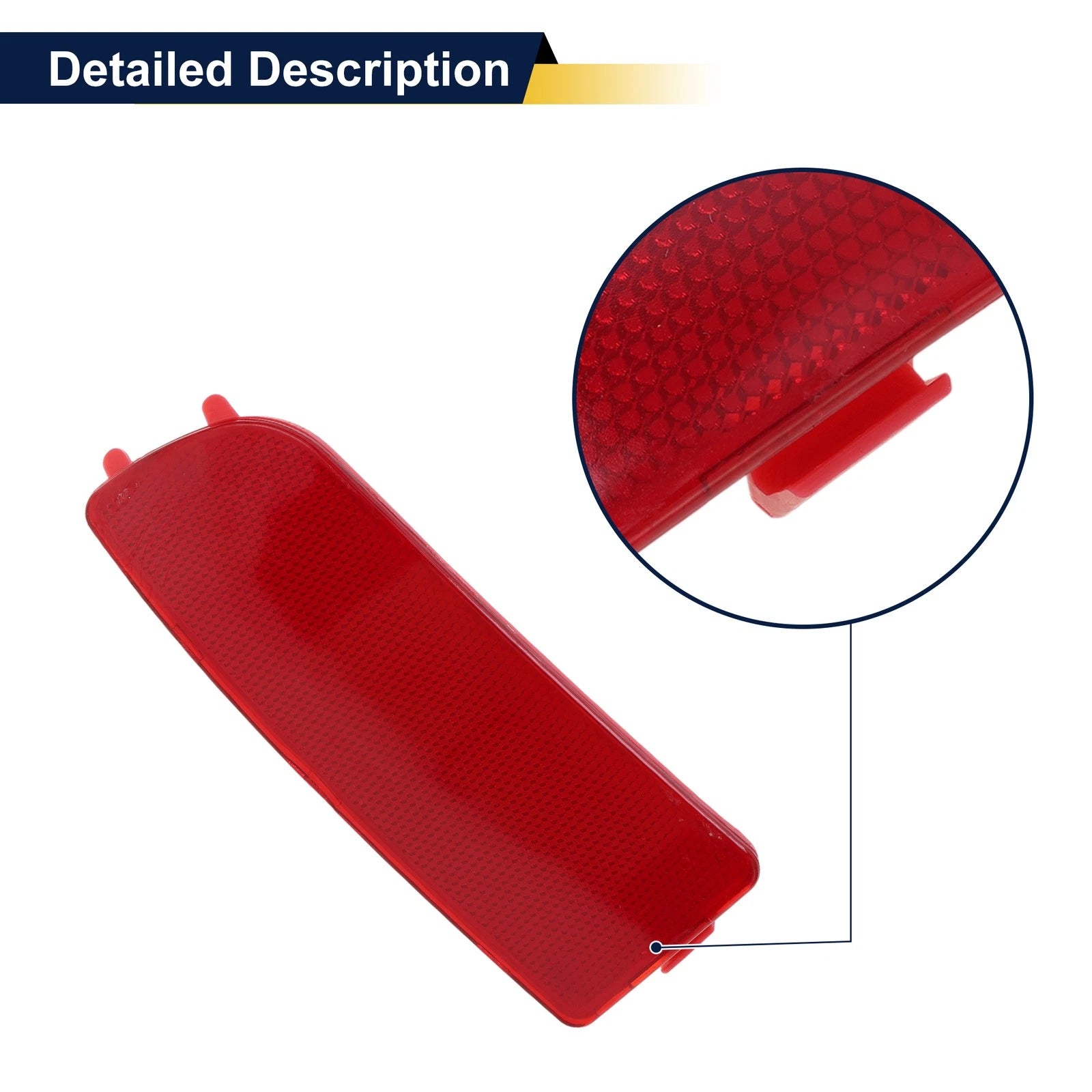 Rear Right Bumper Reflector Replacement for Mercedes-Benz Sprinter W906 (2006–2024) Red