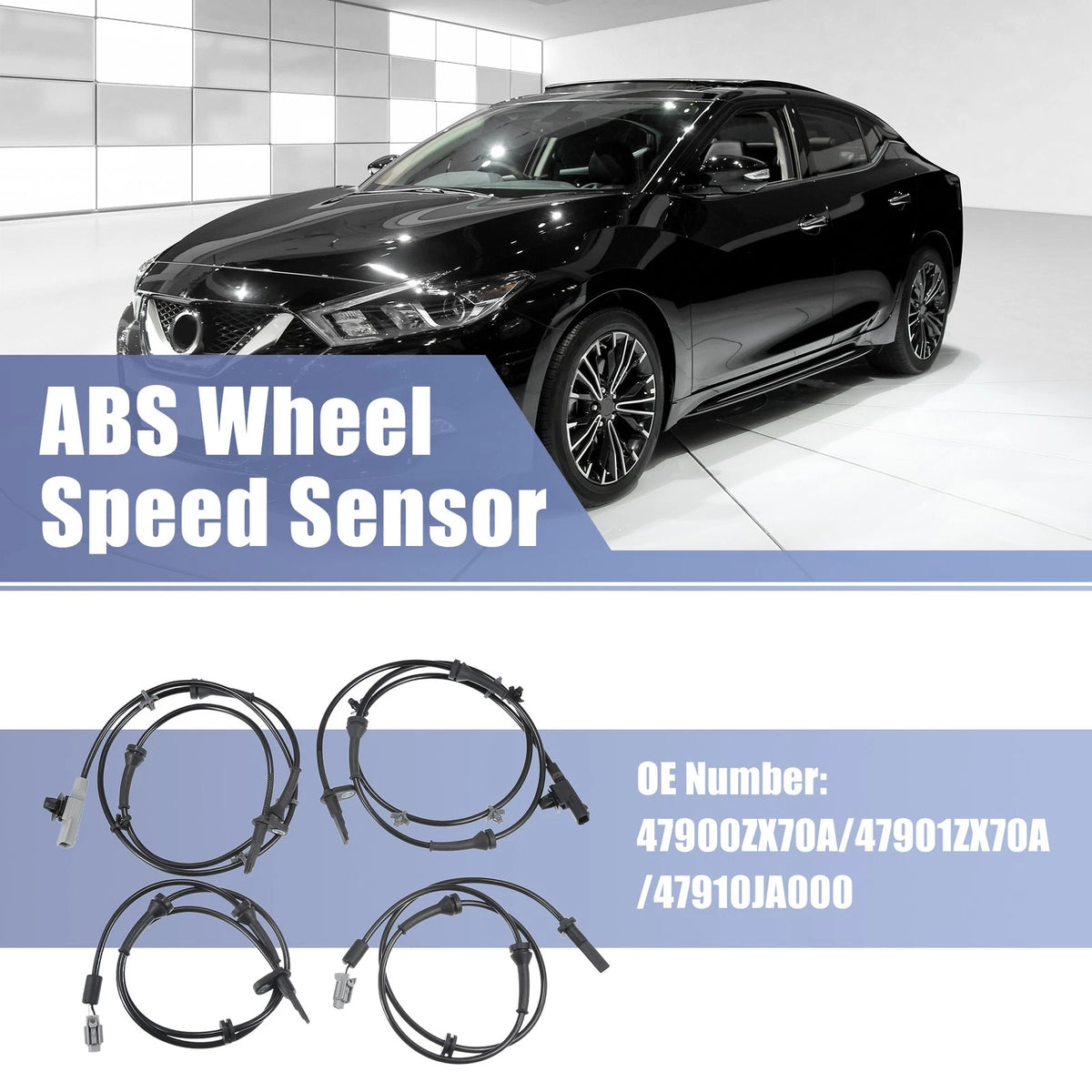 ABS Wheel Speed Sensor Set of 4 No. 47900ZX70A for Nissan