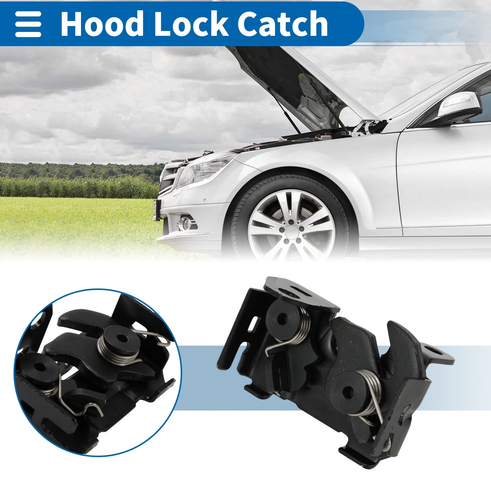 Hood Latch Assembly for Mercedes-Benz C250 (2012–2015)