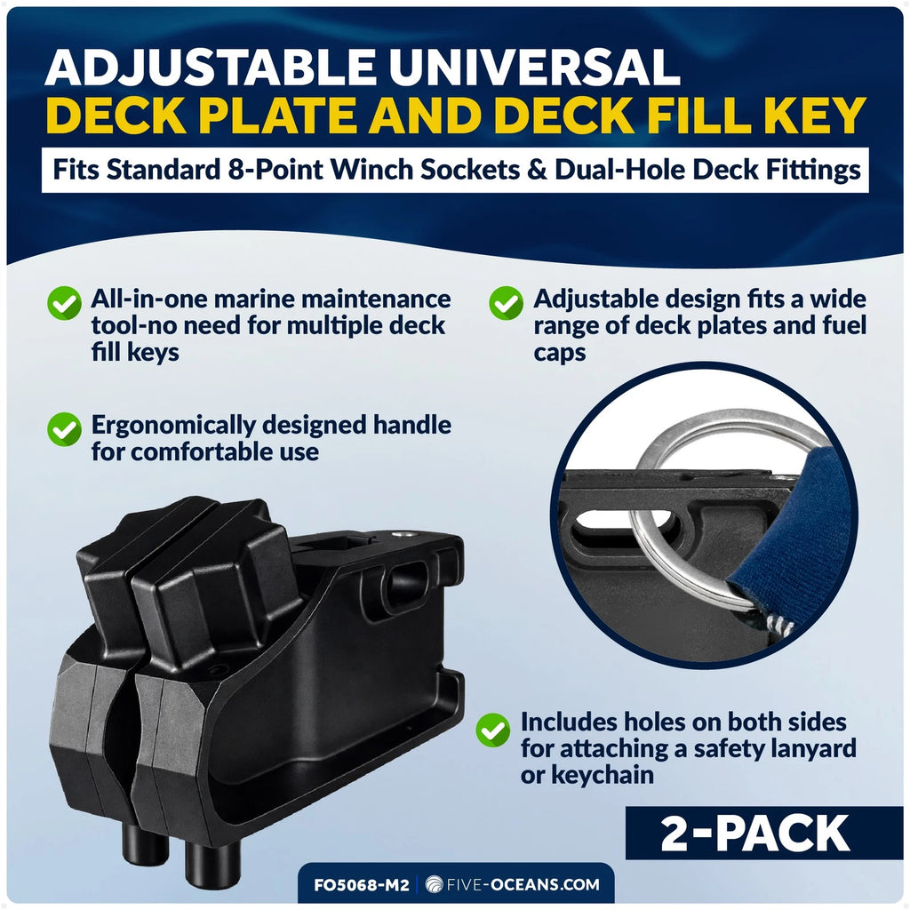 Adjustable Deck Plate & Fill Key 2-Pack for Universal Applications (FO5068-M2)