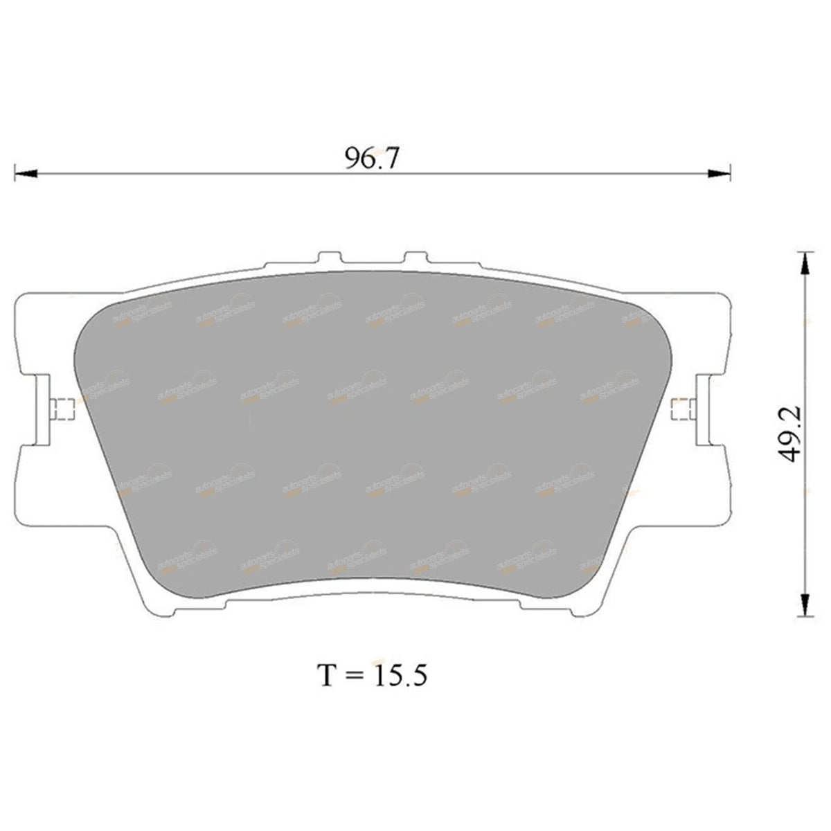 Set of 4 Bendix Rear Disc Brake Pads for Toyota RAV4 (2006–2019)