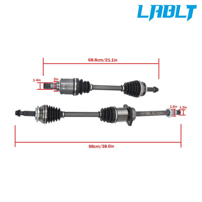 Set of 2 CV Axle Assemblies for Toyota RAV4 (2006–2012) 2.4L 2.5L
