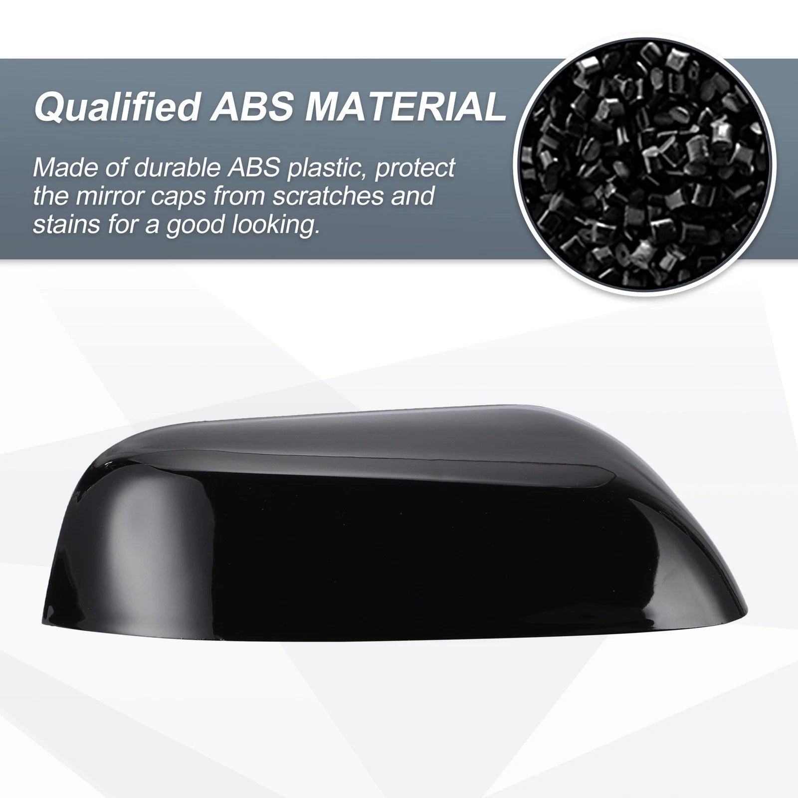 Right Side Rearview Mirror Cover Cap Gloss Black for Ford Explorer (2016–2019)