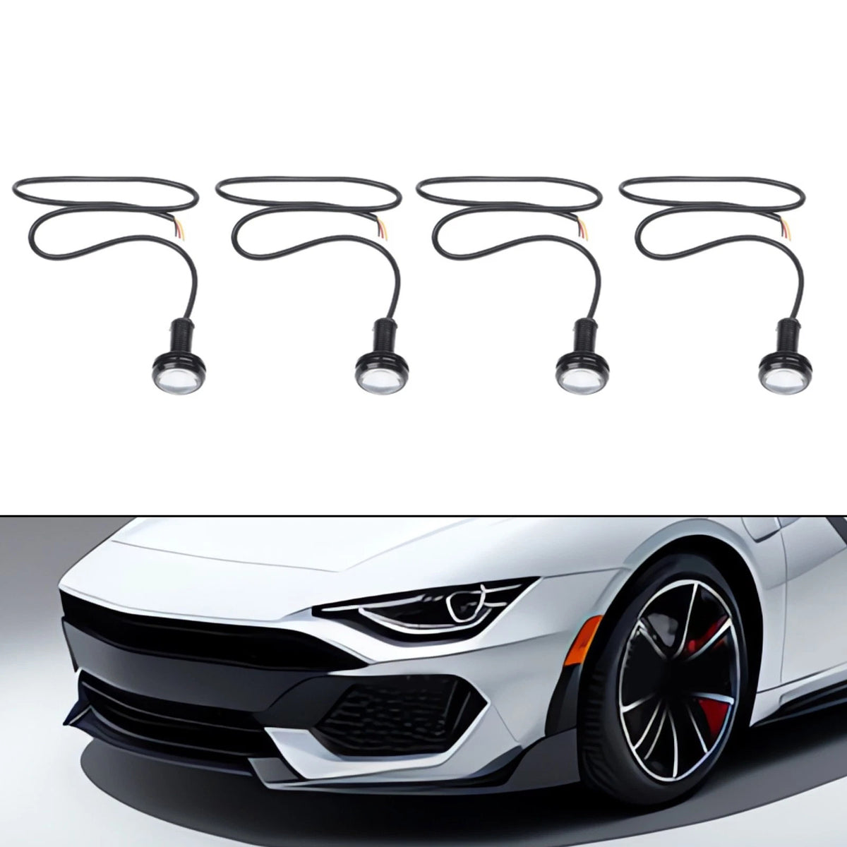 Daytime Running Lights 12LED ABS Material Dustproof And Collision Resistant