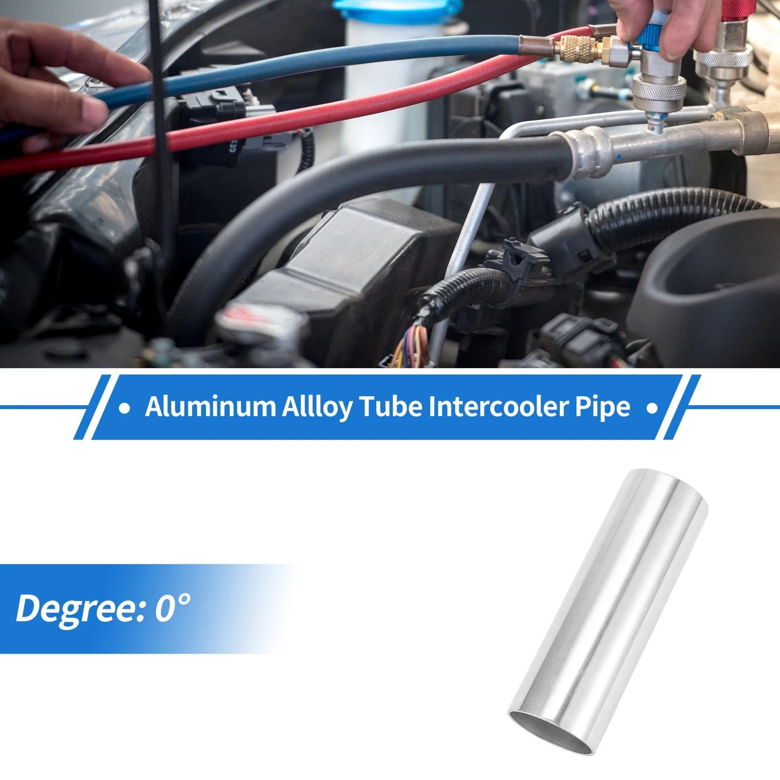 2" OD Straight Intercooler Pipe for Universal Applications (6061 Aluminum)