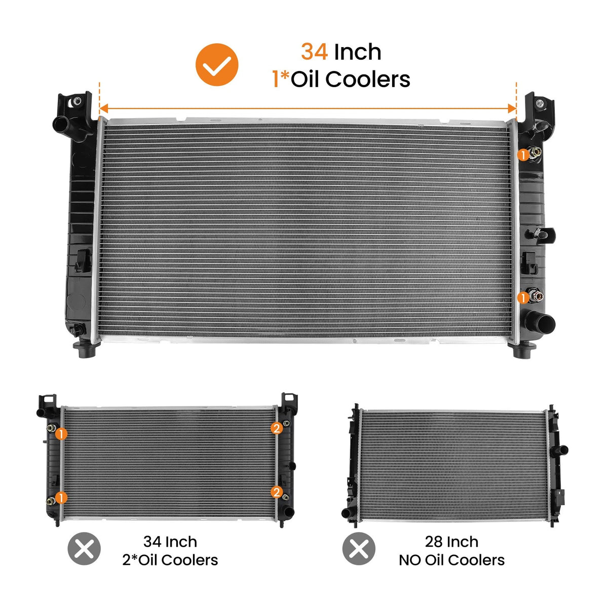 Radiator for Chevy Silverado GMC Yukon Cadillac Escalade (1999–2014) CU2423