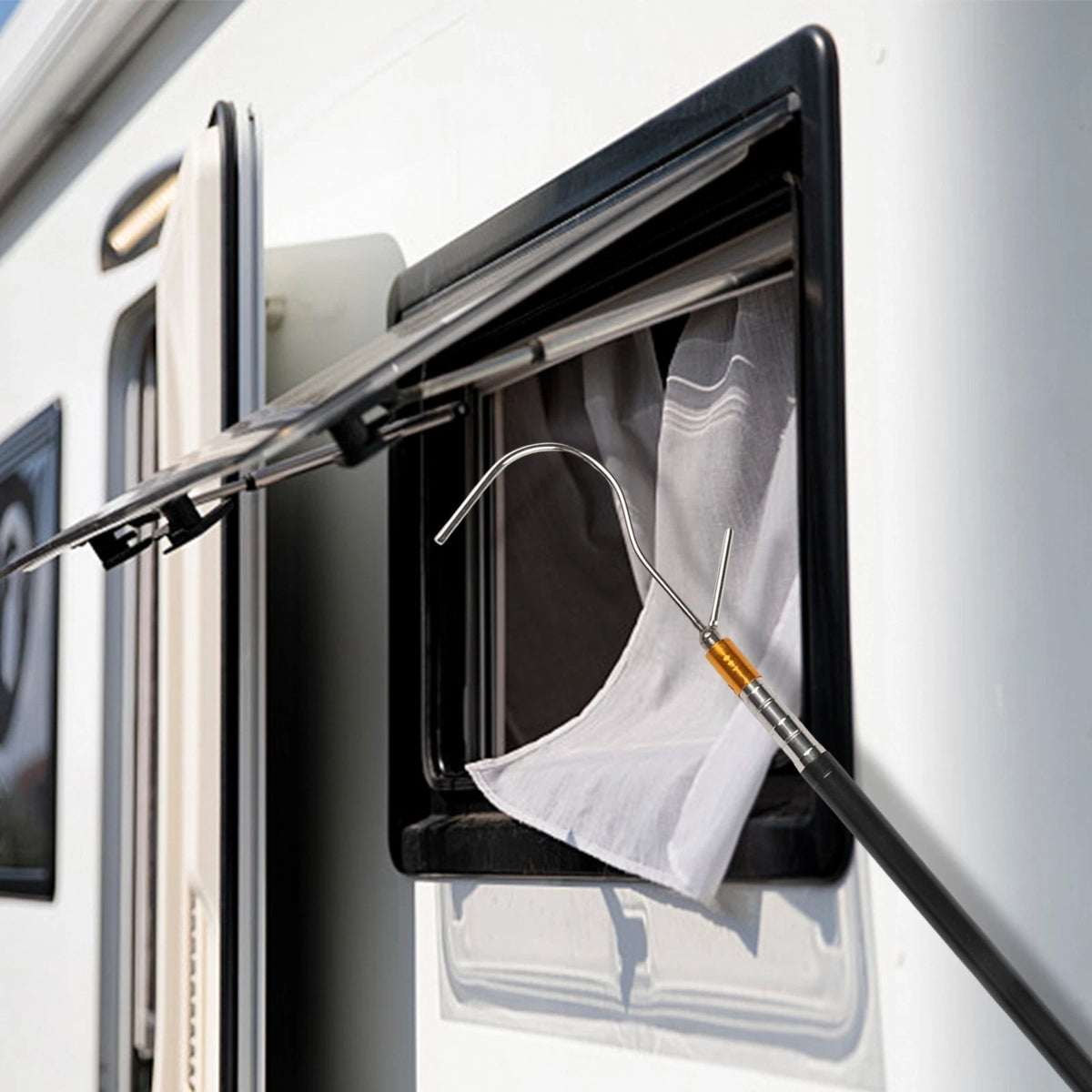 Telescopic RV Awning Opener with Secure Lock System for RVs