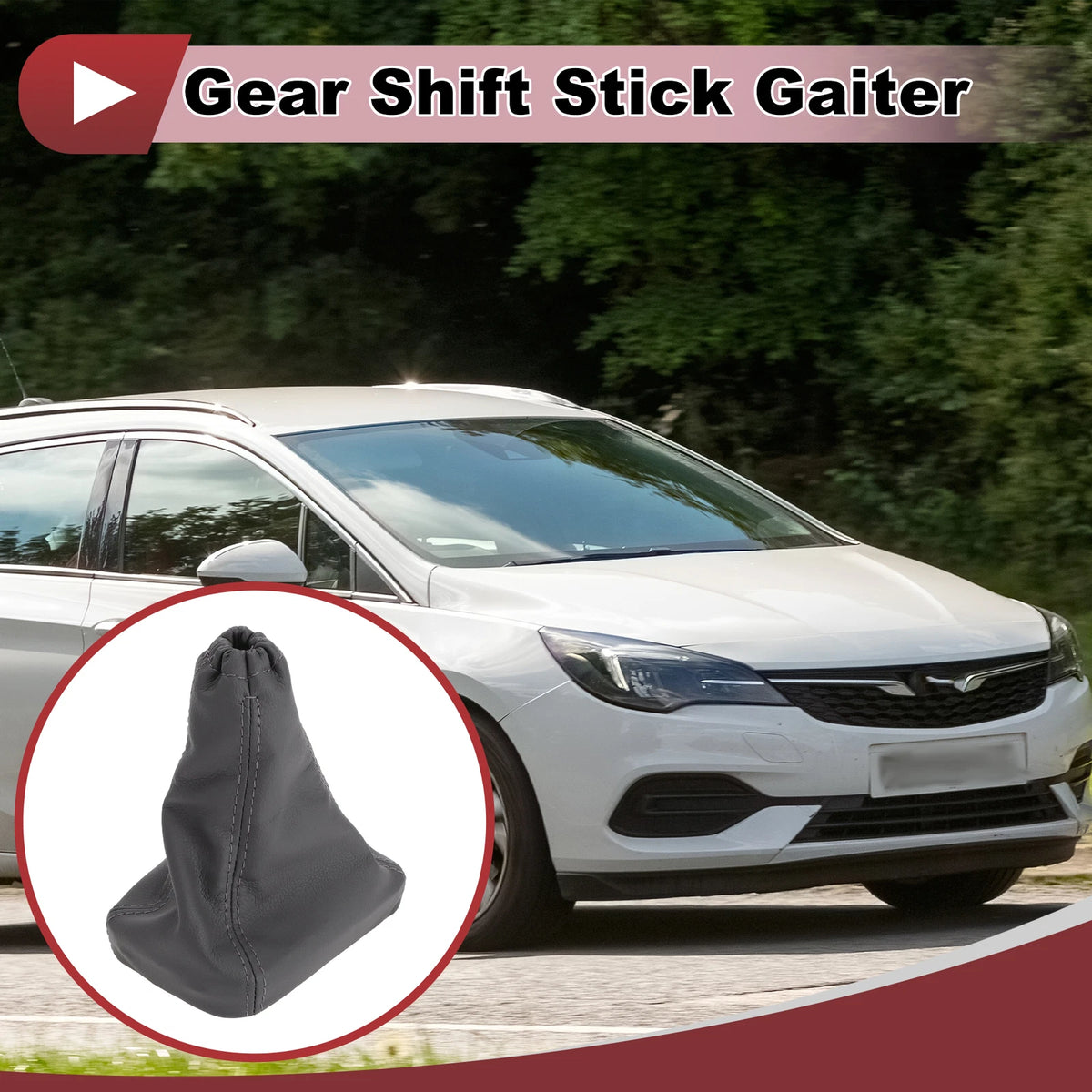 1 Pc Gear Shift Stick Gaiter for Vauxhall Astra (1998–2005) Grey Faux Leather