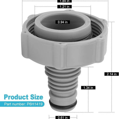 ABS Swimming Pool Hose Adapter - Leak Resistant Connector 5.4cm, 4.7cm