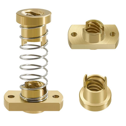 Anti-backlash Nut T8 Brass for 2mm Pitch 8mm Diameter