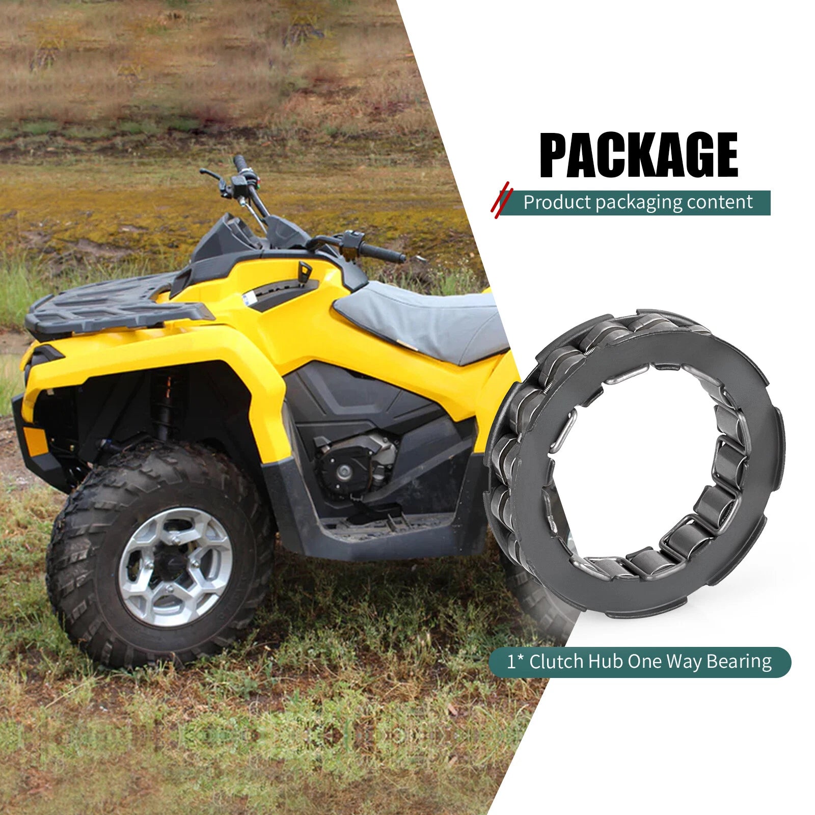One Way Starter Clutch Bearing for Yamaha Kodiak Grizzly 400 450 (1993–2006) 5GH-16664-00-00